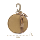Ключница-кошелёк на пояс и рюкзак, тактический подсумок, мини-сумка для ключей и документов (бежевый) - изображение 5
