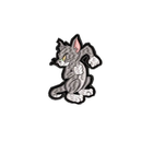 Шеврон на липучці (велкро) Кіт Том 8х6,4 см Сірий 6051 - зображення 1