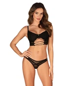 Жіночий еротичний Комплект Obsessive Roxelia XL/2XL Чорний (SO9070)