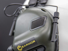 Активні навушники Earmor М32Н із кріпленням та гарнітурою під шолом Чорний (Kali) AI137 - зображення 3