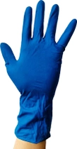 Перчатки медицинские повышенного риска латексные текстурированные, нестерильные Medicom SafeTouch Megapower High risk неопудренные синие 25 пар № L (1101-D) - изображение 2