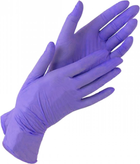 Перчатки смотровые нитриловые нестерильные, текстурированные Medicom SafeTouch Advanced Violet неопудренные 3.4 г фиолетовые 50 пар № S (1183/S) - изображение 2