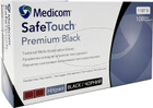 Перчатки смотровые нитриловые текстурированные, нестерильные Medicom SafeTouch Premium Black неопудренные 5 г черные 50 пар № XL (1187H-E) - изображение 1