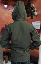 Куртка тактическая Soft Shell водонепроницаемая флис хаки 54 - изображение 3