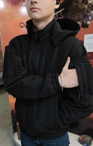 Куртка тактична Soft Shell водовідштовхуюча фліс з капюшоном 56 - зображення 1