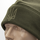 Комплект шапка + баф флисовый Caiman олива - изображение 7