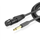 Аудио кабель для микрофона усилителя Ugreen AV131 Jack 6.3 mm to XLR Female AV Cable 3 m Black (YM1246)