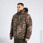 Куртка зимняя Пиксель софтшелл с подкладкой Omni-Heat, мужская утепленная камуфляжная куртка 50 - изображение 11