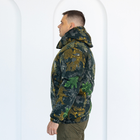 Бушлат зимний камуфляжный Дуб зеленый на флисе и синтепоне, мужская зимняя куртка на резинке 54 - изображение 3