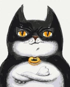 Картина за номерами ""Котик Бетмен. Марианна Пащук" BrushMe полотно на підрамнику 40х50см BS53116
