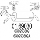 Глушитель MTS 0169030 6X0253609A, 6X0253609