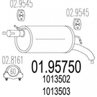 Глушник MTS 0195 750 Ford Galaxy; Volkswagen Sharan 1013502, 7M3253609D, 7M0253609T