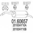 Глушник MTS 0160657 Nissan Micra, Note 20100AY10A, 20100AY10B