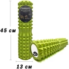 Массажный ролик-валик для МФР и йоги EasyFit Grid Roller 45 см v.2.2 роллер-массажер для спины, ног, рук и шеи EF-2028-GN Салатовый (56001826)