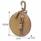 Туристическая тактическая сумка-ключница на карабине для хранения мелких предметов (бежевая) - изображение 6
