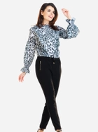 Bluzka damska z krótkim rękawem Awama A259 S Czarno-biała (5902360535527) - obraz 4