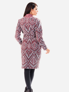 Пальто жіноче Awama A195 L/XL Бордовий візерунок (5902360517646) - зображення 2