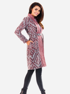 Пальто жіноче Awama A195 L/XL Бордовий візерунок (5902360517646) - зображення 3