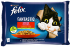 Вологий корм для котів Purina Felix Fantastic М'ясо з овочами 4 х 85 г (7613039757314) - зображення 1