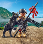 Zestaw figurek Playmobil Special Plus Warrior With Panther Building (4008789708786) - obraz 3