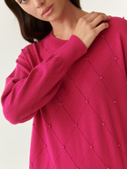 Sweter damski z perełkami Tatuum AZJAKI T2223.090 S Fuksja (5900142196157) - obraz 3