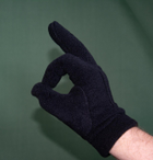 Перчатки Кіраса мужские 9 размер флисовые плотность 320 грм/м.кв. чёрные 416 - изображение 4