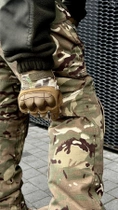 Штаны тактические мультикам зимние с наколенниками, военные штаны утепленные на синтепоне зимние multicam ЗСУ 50 - изображение 5