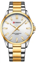 Чоловічий годинник Curren 9090 Silver-Gold-Silver