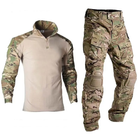 Тактичний комплект зимового військового одягу Han Wild Multicam, убакс з довгим рукавом та налокітниками, штани з наколінниками+ куртка G8 Мультикам р.XL - зображення 2