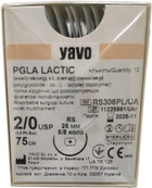 Нить хирургическая рассасывающая стерильная YAVO Poland PGLA LACTIC Полифиламентная USP 2/0 75 см RS 26 мм 5/8 круга (5901748151052) - изображение 1