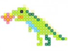 Konstruktor Marioinex Micro Waffle Dinozaur 150 elementów (5903033903452) - obraz 3