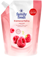 Mydło do rąk Family Fresh Kremowa Malina nawilżające z ekstraktem z malin 750 ml (7310610028381) - obraz 1
