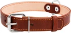 Ошейник Collar двойной (ширина 25 мм, длина 38-50 см) Коричневый (02296Collar)