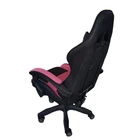 Геймерское кресло Bonro Lady 806 на колесах Черно-розовое (29-76-42300097)