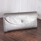 Кошелек C-8460A-silvery-grey Серебристо-серый