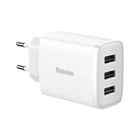 Сетевое зарядное устройство Baseus Compact 3x USB 17W White (YM1844)