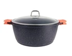 Каструля з кришкою Bohmann BH-7350-22-MRB 22 см 3 л сіра