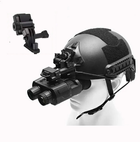 Прилад бінокуляр нічного бачення NV8160 до 400м з кріпленням на голову та шолом Чорний (Kali) KL319 - зображення 1