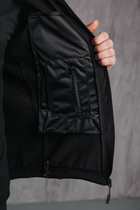 Мужская куртка Soft shell на молнии с капюшоном водонепроницаемая 5XL черная 00085 - изображение 8