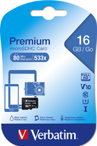 Karta pamięci Verbatim Premium MicroSDHC 16 GB Class 10 (23942440109) - obraz 2