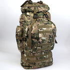 Рюкзак тактический 90л с сумкой-органайзером Oxford 800D Мультикам - изображение 7