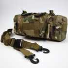 Рюкзак тактический 90л с сумкой-органайзером Oxford 800D Мультикам - изображение 9