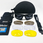 Защитные тактические солнцезащитные очки с поляризацией Daisy X7 Black + 4 комплекта линз - изображение 7