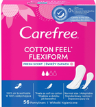 Wkładki higieniczne Carefree Cotton Feel Flexiform Fresh Scent świeży zapach 56 szt (3574661482187) - obraz 1