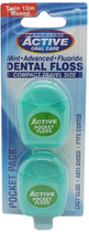 Зубна нитка Active Oral Care Mint Dental Floss вощена з фтором 2 x 12 м (5012251006606) - зображення 1