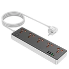 Подовжувач мережевий HOCO Rico 5-position socket AC14A 3USB/1Type-C PD/QC 3A/30W black