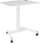 Приставний мобільний столик із регулюванням висоти Officepro ODM380W White
