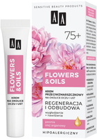 Krem na okolice oczu i ust AA Cosmetics Flowers&Oils 75+ Odbudowa przeciwzmarszczkowy 15 ml (5900116083940) - obraz 1
