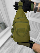Тактична сумка нагрудна Cross Bag Slim Hex Olive - зображення 3