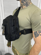 Тактична сумка нагрудна Cross Bag Slim Elite Hex Black - изображение 4